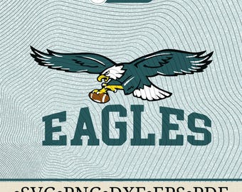Eagles SVG, Fly Eagle Fly, amerikansk fotbollslag, matchdag, tröjdesign, Cricut, utskrivbar, vektorfiler, svg png dxf eps pdf