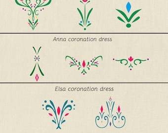 Elsa Anna Klänning SVG, Vektorfiler, Cricut, Utskrivbara, Klippfiler, svg, png, dxf, eps, pdf, DIY Hantverk Cosplay Födelsedagstema Fest svg