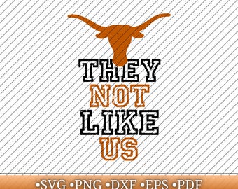 Texas Longhorn svg, De gillar oss inte svg, png, dxf, eps, pdf, digital design för Cricut och Silhouette, HookEm Horns fotbollströja design