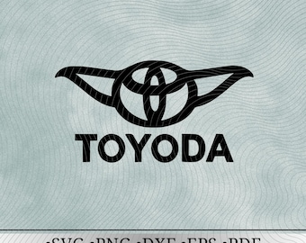 Toyoda svg, png, dxf, eps, pdf, Baby Yoda Cricut, Toyota, laserskärmaskinfiler, bildekal svg, Starwars svg, bildekal