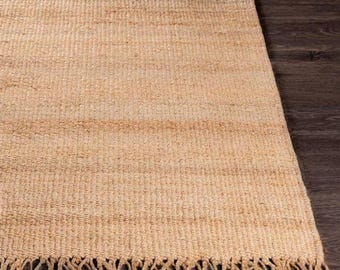 Handgewebter Hanf Teppich Dhurrie, natürlicher Jute-Hanf handgeflochtener Teppich, Hanf-Juteteppich, Jute-Teppich, Jute-Teppich, Traditionell, Natürlich