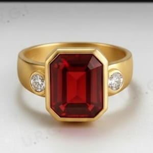 Ruby Gemstone Ring 925 Silver Ring. image 1