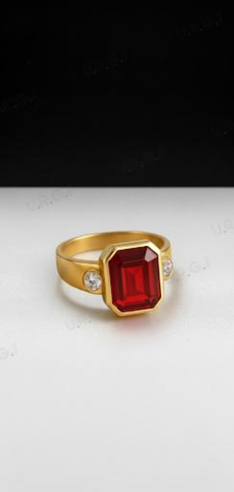 Ruby Gemstone Ring 925 Silver Ring. image 3
