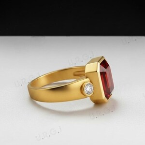 Ruby Gemstone Ring 925 Silver Ring. image 4