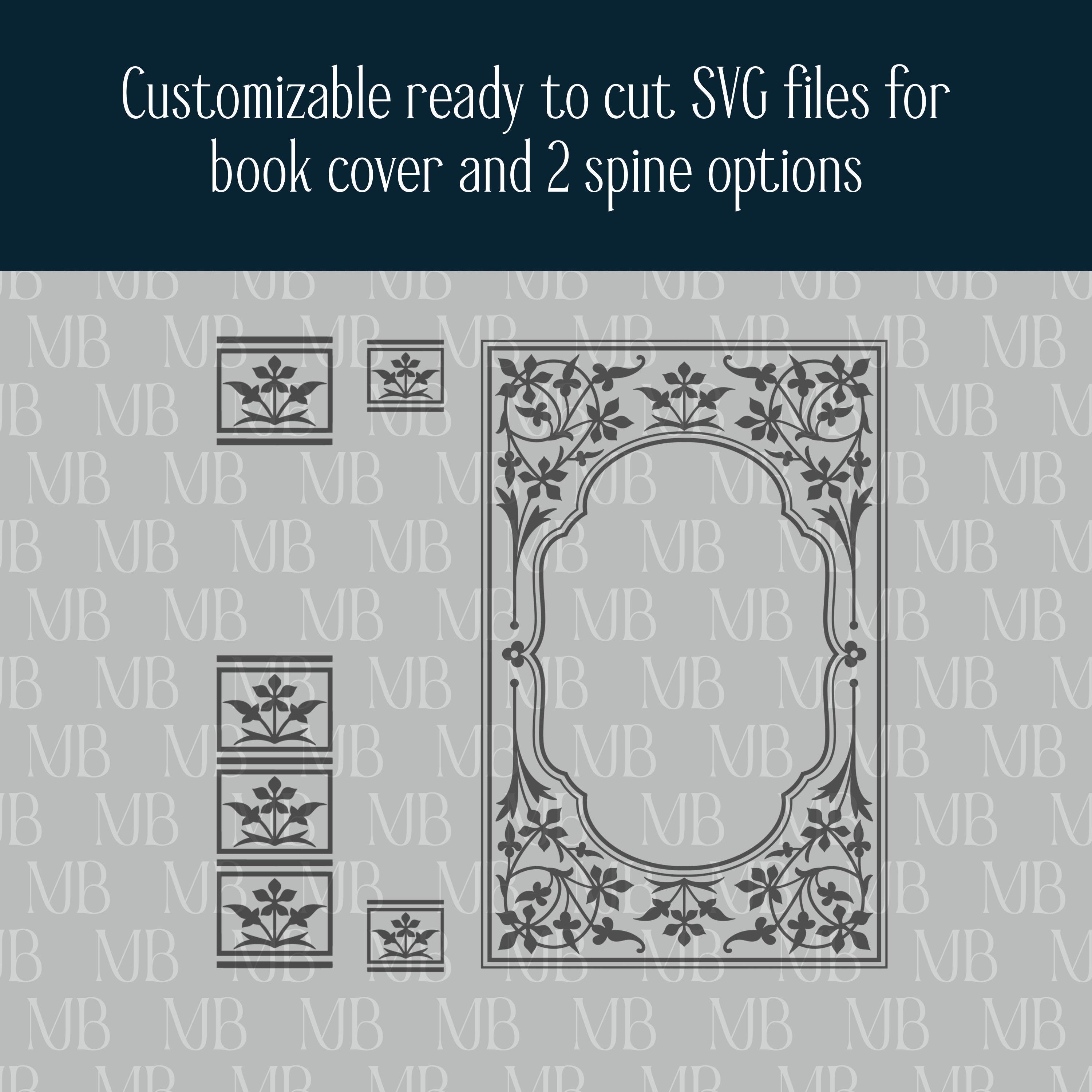 Htv Journal Covers 4 Book Cover Bundle - Vintage Customizable Bookbinding Digital SVG ...
