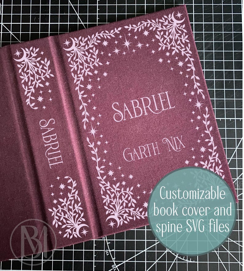 Htv Journal Covers Book Cover and Spine SVG - Romantasy Customizable Bookbinding Digital ...