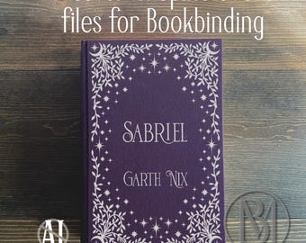 Book cover and spine SVG - Romantasy customizable bookbinding digital cut file for HTV