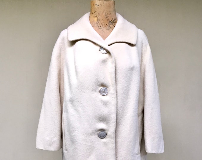 Vintage 1950s Ivory Wool Coat 50s Bullock's Wilshire - Etsy