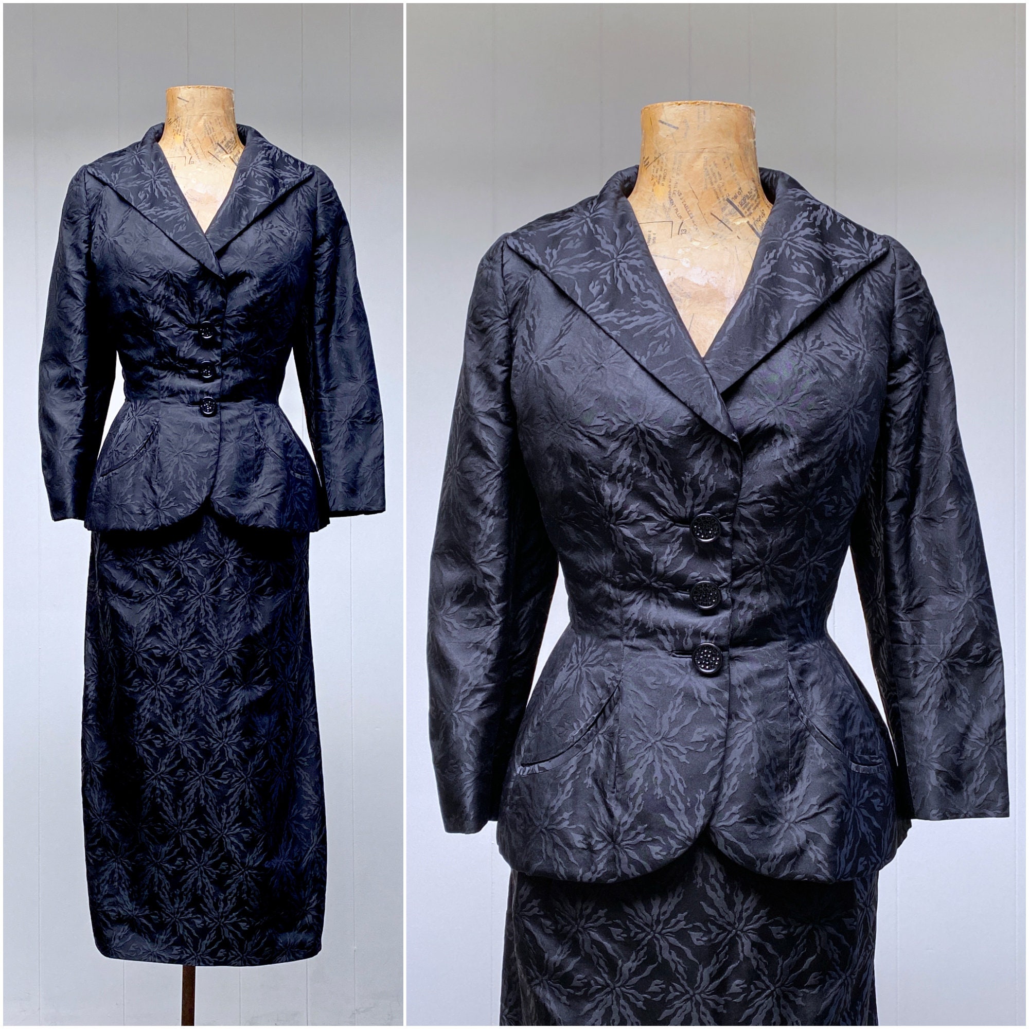 Vintage 1950s Adele Simpson Cocktail Wiggle Dress & Wasp Vintage 1950s Adele Simpson Cocktail Wiggle Dress & Wasp