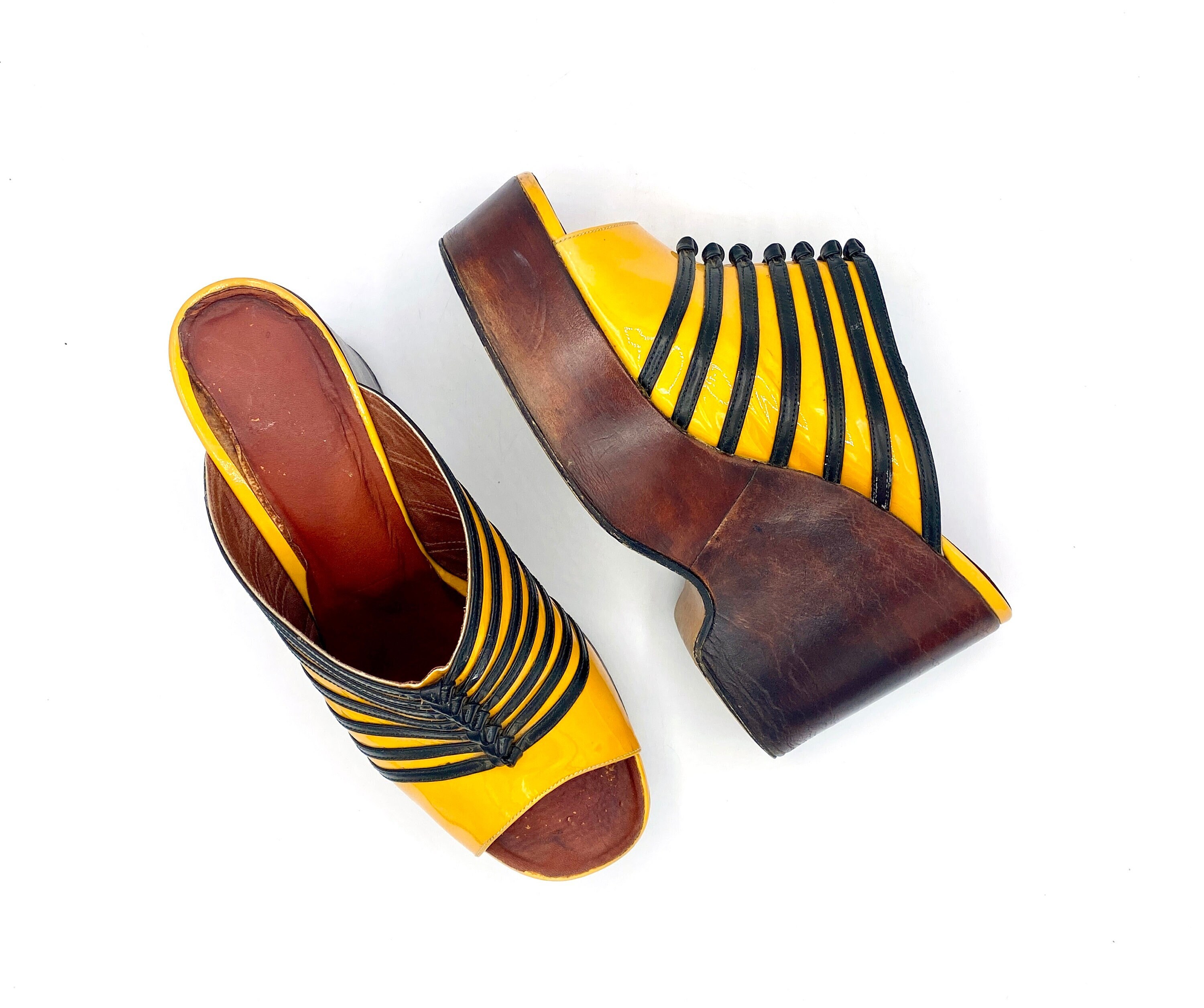 Yellow boots - yello TANK DEFORMED WEDGE SANDALS 新品未使用