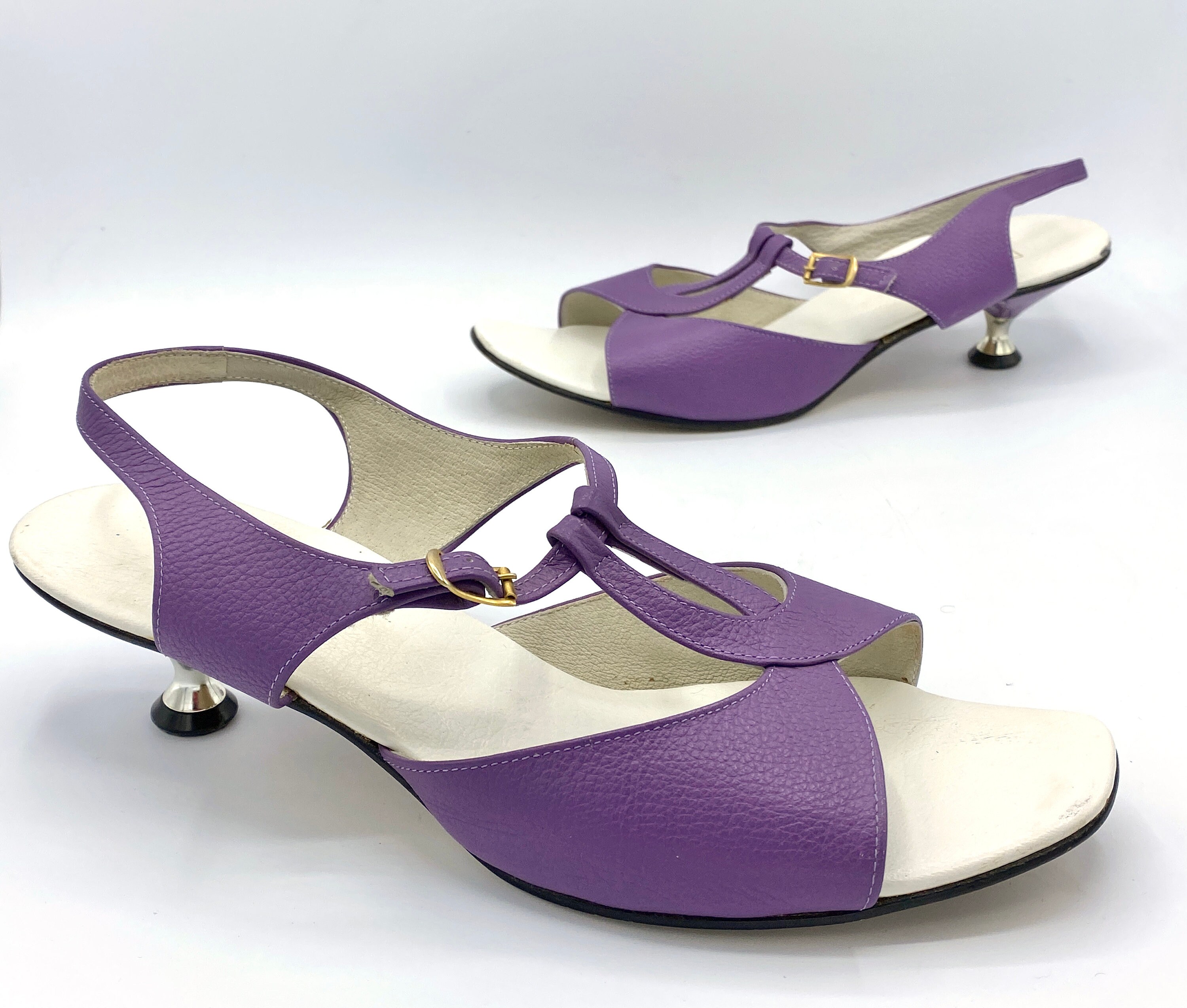Purple kitten shop heels
