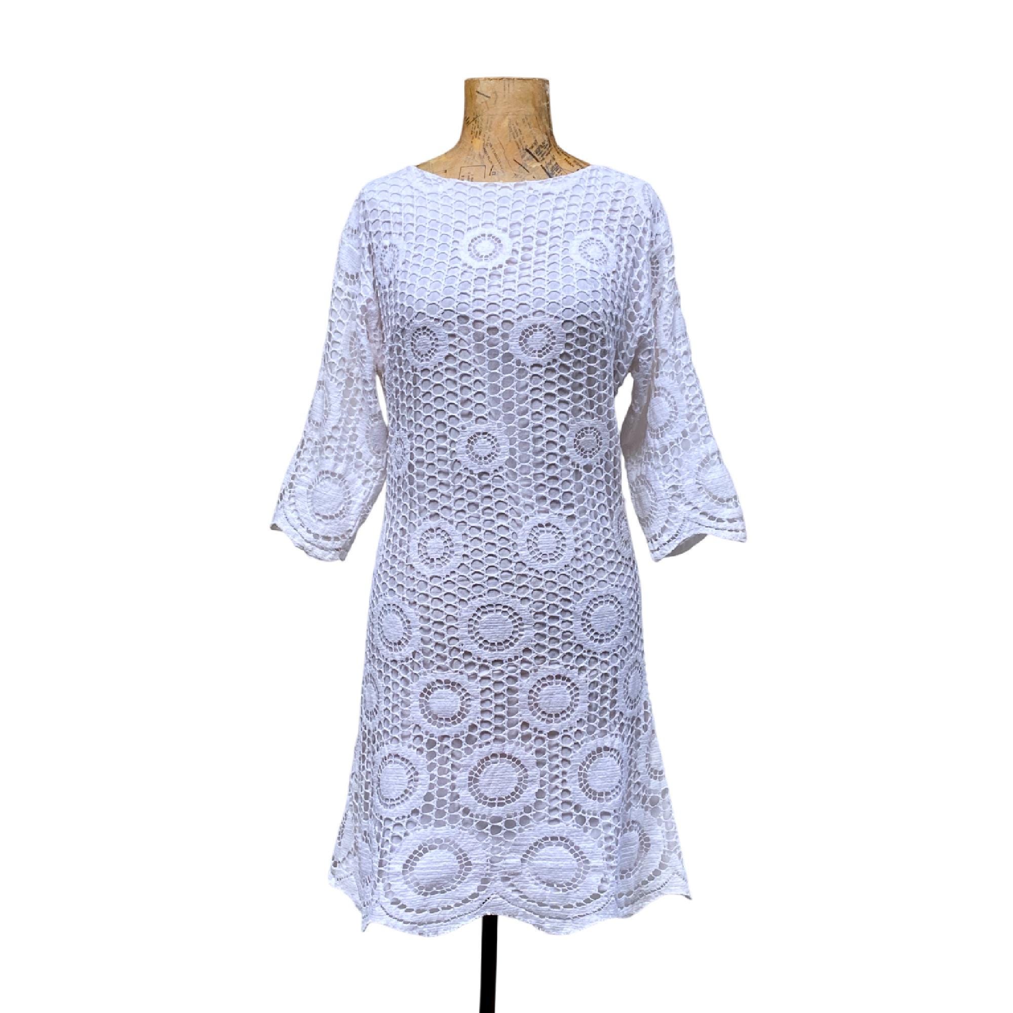 ★SCULPTOR★ Silhouette Crochet Mini Dress llic White SC MUSINSA | SCULPTOR Silhouette Crochet Mini Dress Metallic White
