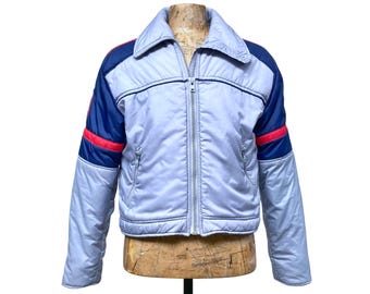 Vintage 1970s Blue Nylon Mont Treblant Ski Jacket, Gender Neutral Medium Size, VFG