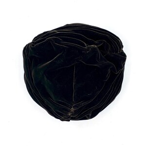 Vintage 1960s Brown Velvet Turban, Old Hollywood Glamour, Mid-Century Accessory, VFG image 7