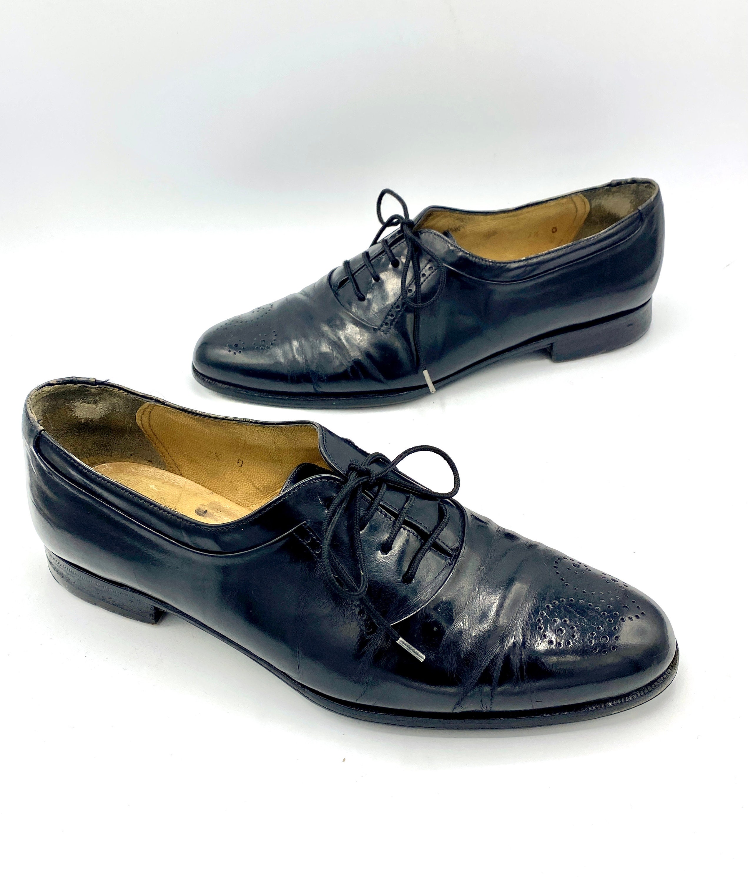Vintage Bally of Switzerland Dress Shoes, Black Leather Vintage Bally of Switzerland Dress Shoes, Black Leather
