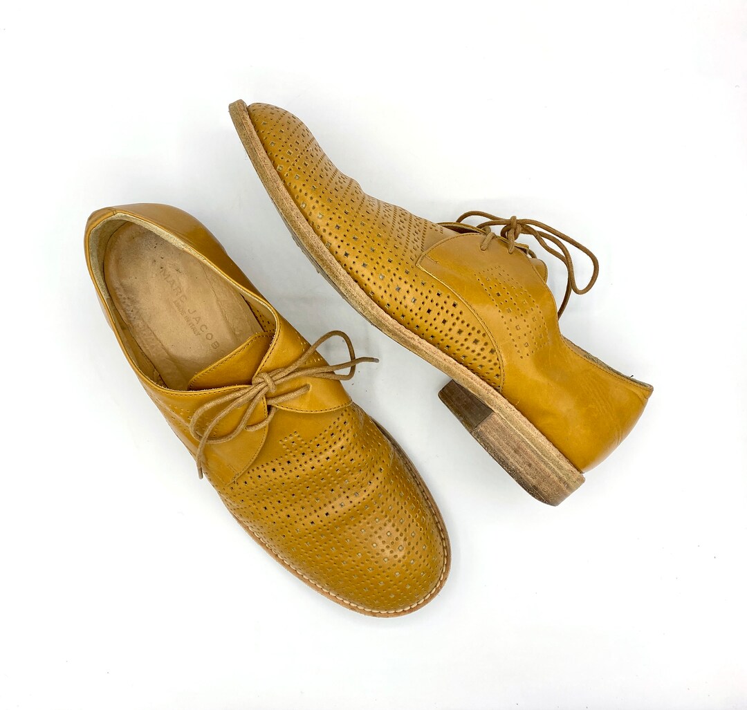 Marc Jacobs Oxfords perforated leather mens Red (size 10) handmade eclectic vtg Marc Jacobs Oxford Dress Shoes for Men for sale | eBay main image 3