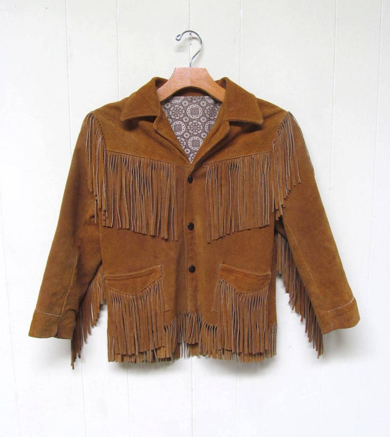 Vintage 1950s Children S Jo O Kay Fringed Western Jacket Image 0