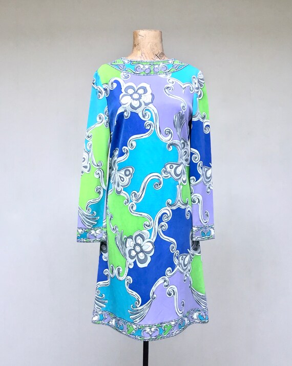 Vintage 1960s Mr. Dino Dress, 60s Psychedelic Des… - image 5