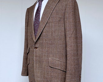 Vintage 1980s Bespoke Glen Plaid Wool Suit, Jack Taylor Vintage 1980s Bespoke Glen Plaid Wool Suit, Jack Taylor