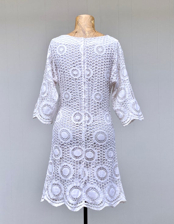 Vintage 1960s Cole of California White Crochet La… - image 3