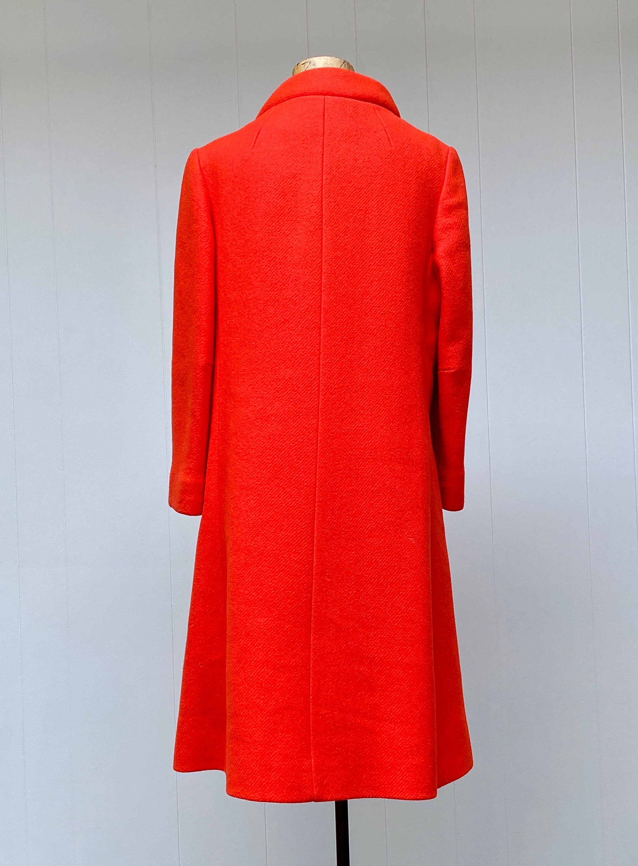 lilli ann 60's 70's vintage リリアン コート レトロ Vintage 1960s MOD Lilli Ann Coat, 60s Bright Red Wool A-line