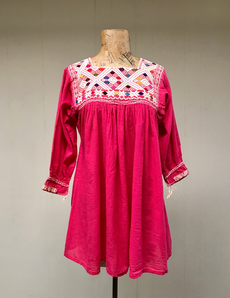 Vintage 1970s Embroidered Guatemalan Blouse 70s Rose Cotton - Etsy