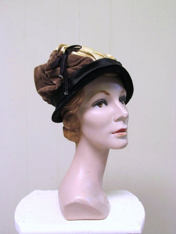 Lovely 1950’s Navy Hat Accessories Hats & Caps Formal Hats Cloche Hats 