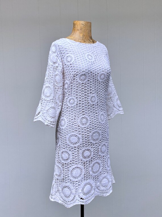 Vintage 1960s Cole of California White Crochet La… - image 4