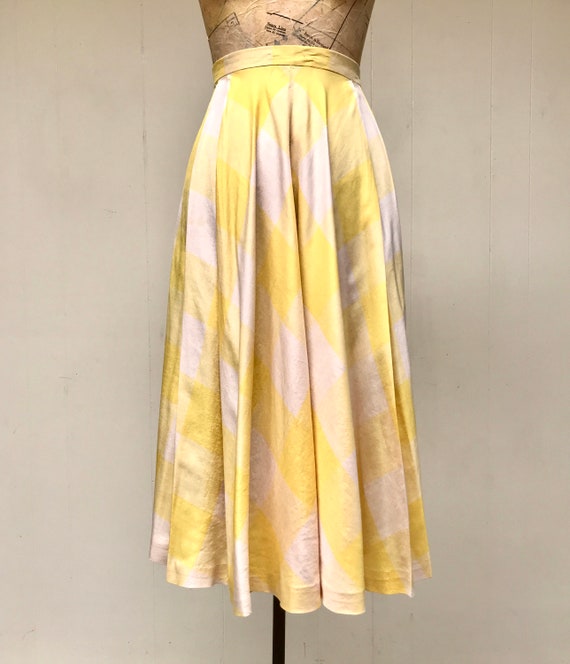 Vintage 1950s Silk Circle Skirt and Blouse Set, 5… - image 7