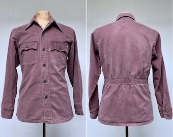 Vintage 1970s Levis Brown Brushed Cotton Field Jacket, Medium 42" Chest, VFG