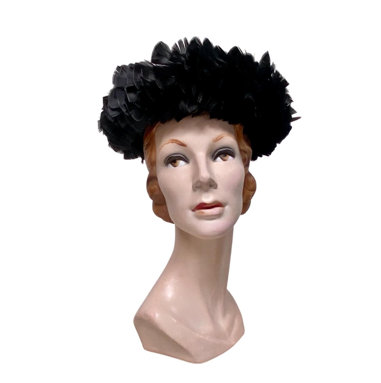 VTG Gene Doris New York Fheasant Feather Tilt Hat Union Made USA MCM Cocktail Gene Doris Hat - Etsy main image 4