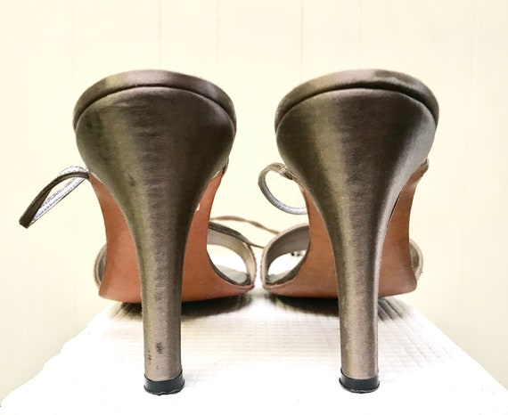 Vintage 1970s David Evins High Heels, 70s Bronze … - image 6