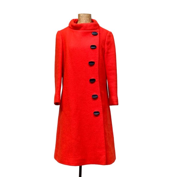 Vintage 1960s MOD Lilli Ann Coat, 60s Bright Red Wool A-line Topcoat With Asymmetrical Closure, Designer Outerwear, Medium 38 Bust, VFG - Etsy Vintage 1960s MOD Lilli Ann Coat, 60s Bright Red Wool A-line Topcoat With Asymmetrical Closure, Designer Outerwear, Medium 38 Bust, VFG - Etsy