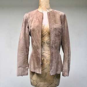 Vintage 1970s Anne Klein Suede Jacket, 70s Mocha Brown Cowhide Leather ...