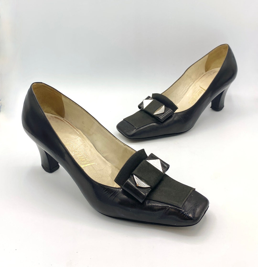 希少 60s~ Vintage Suede Design Heel Shoes il_1080xN.6358537309_nncu.jpg