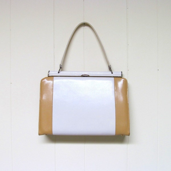 Vintage 1950s Two-Tone Handbag