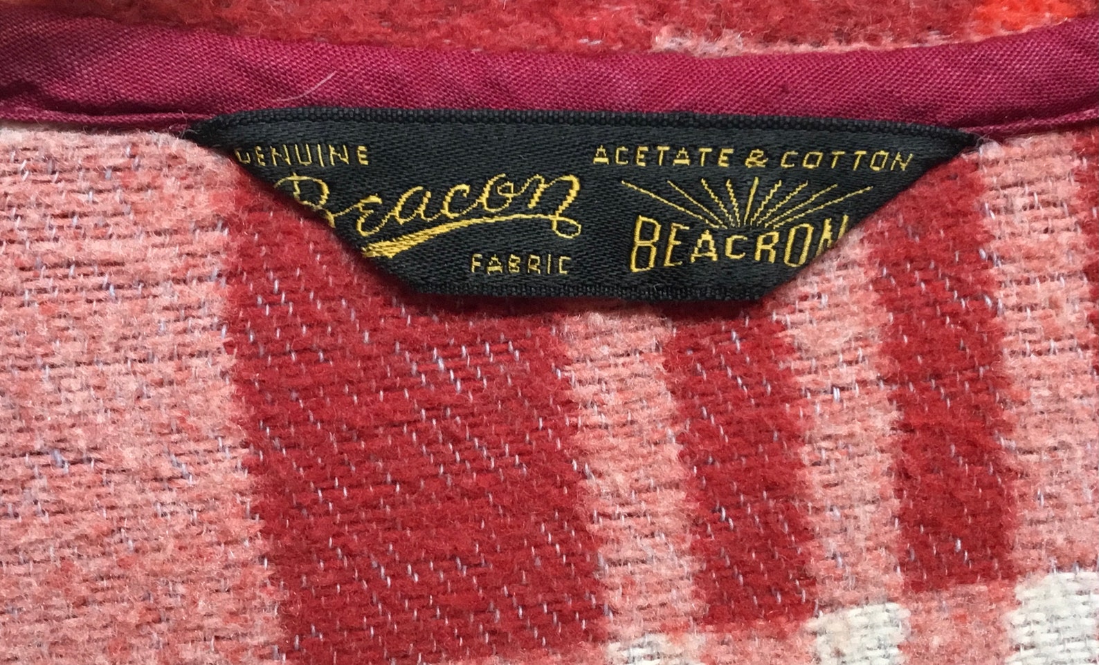 1950s Vintage Beacon Unisex Robe 50s Red Plaid Shawl Collar | Etsy