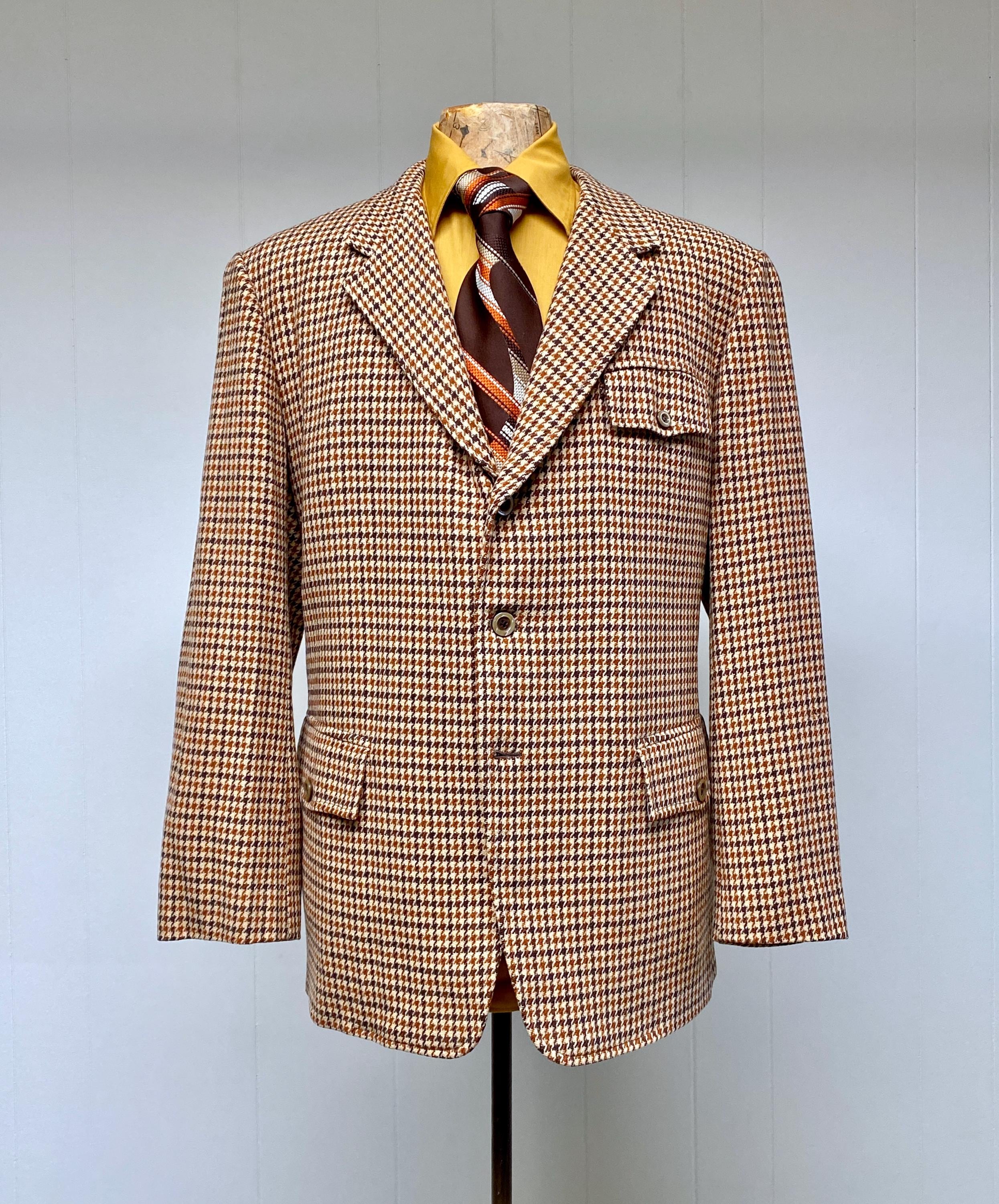 Vintage 50s 60s Peters Plaid Wool Flannel Jacket Mod Atomic