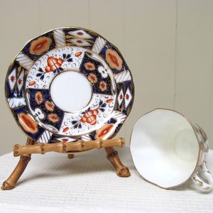 Vintage Strathmore English Bone China Imari Pattern Tea Cup and Saucer Set image 4