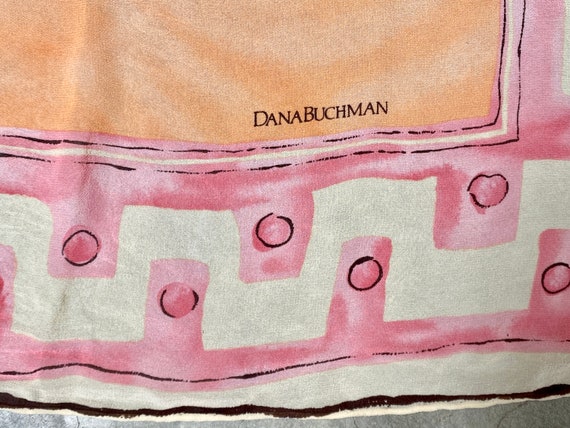 Vintage Dana Buchman Silk Chiffon Shawl Scarf, Su… - image 9