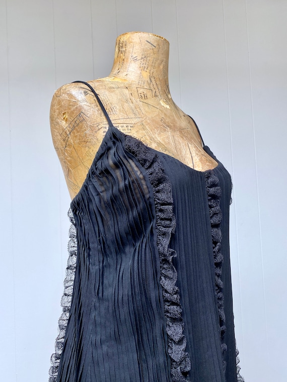 Vintage 1970s Bill Blass Black Slip Dress, 70s Si… - image 6