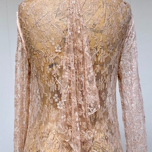 Vintage 1920s Blush Pink Lace Evening Gown Art Deco - Etsy