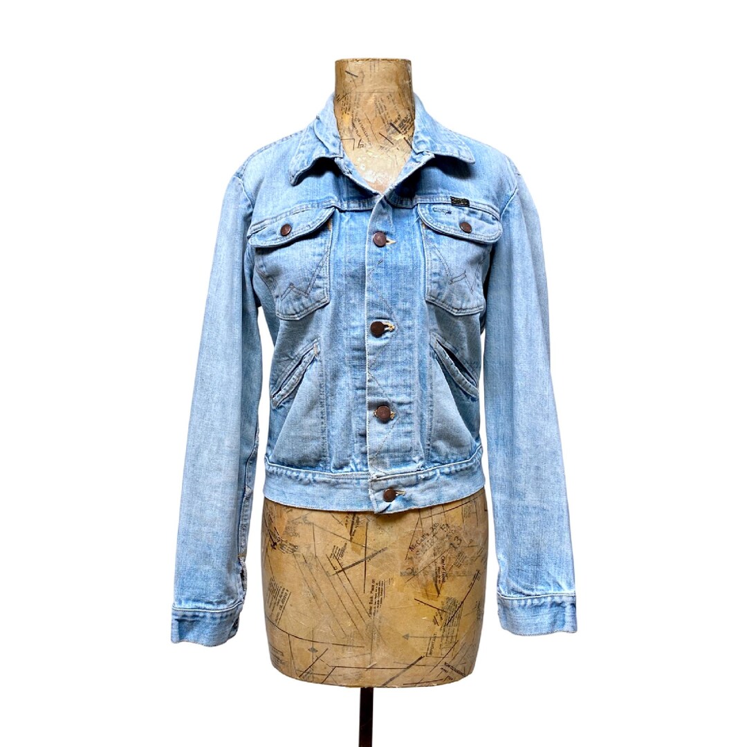 Vintage 1970s Wrangler Jean Jacket, 70s Faded and Distressed