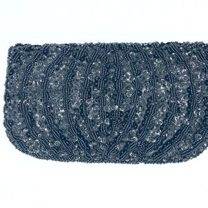 Vintage 1960s Black Hand-Beaded Evening Bag, 60s Sequined Clutch Purse, Richere Bag Hand Made in Hong Kong, VFG image 5