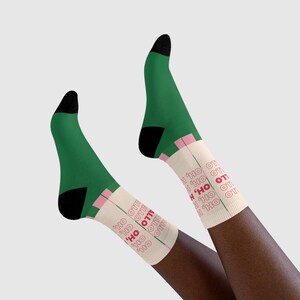 Sublimation Crew Socks - Unisex Socks, Printed Footwear, Colorful Crew Socks, Fun Patterned Socks, Gift for All Ages, Fashionable