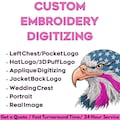 Custom Embroidery Digitizing, Logo Digitizing, Embroidery Digitizing Service, Image Digitizing Embroidery, Custom Digitize product logo