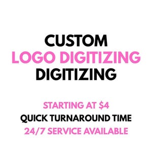 Custom Embroidery Digitizing, Logo Digitizing, Embroidery Digitizing Service, Image Digitizing Embroidery, Custom Digitize