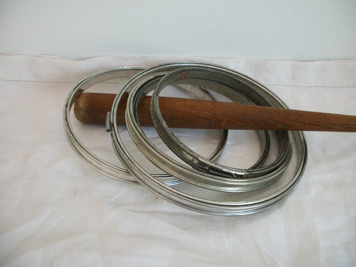 Vintage Metal Embroidery Hoops Etsy