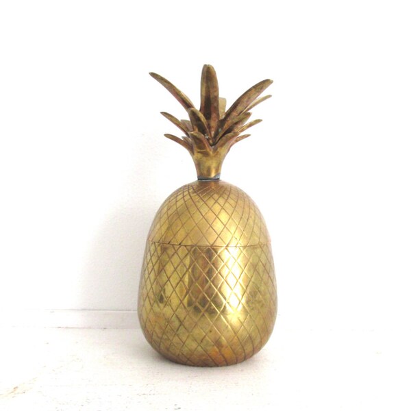 Vintage Brass Pineapple Candle Holder