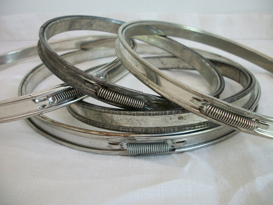 Vintage Metal Embroidery Hoops Etsy